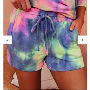 Harmony Pocketed Tie Dye Knit Shorts